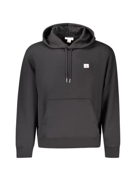 Hanorac cu glugă Calvin Klein cu autograf negru