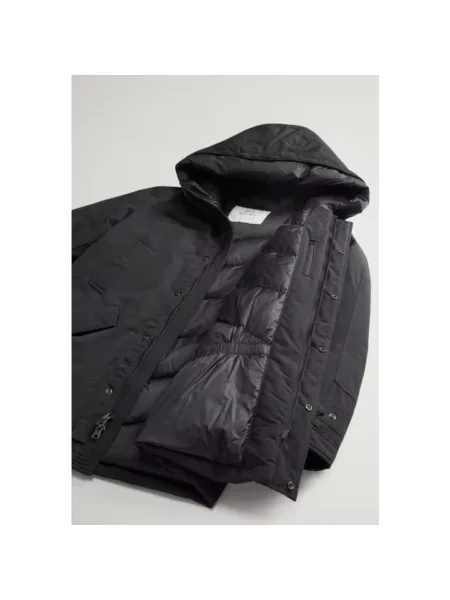 Płaszcz ocieplany Woolrich Polar High Collar Parka black czarna