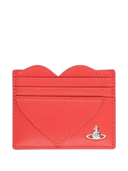 Portofel Vivienne Westwood cu motiv cu inimi roșu