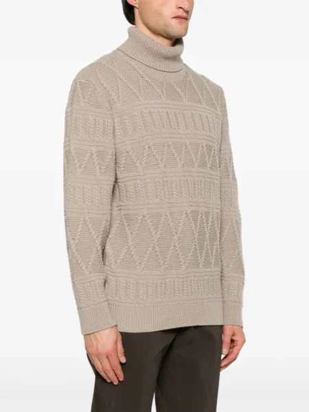 Gyapjú szvetter Zegna barna