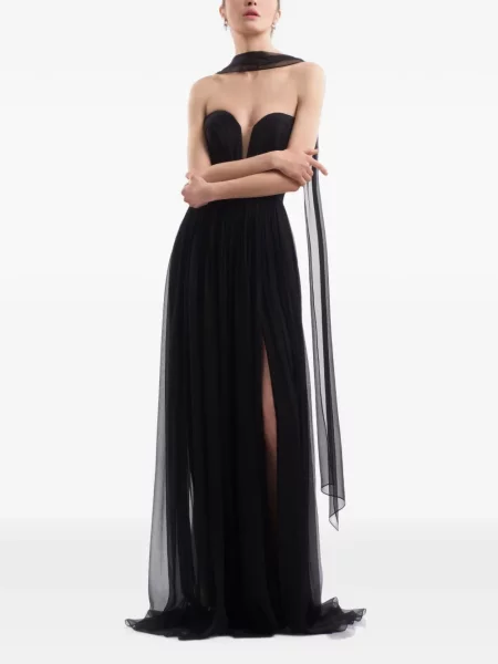 Rochie maxi Imroska drapată negru