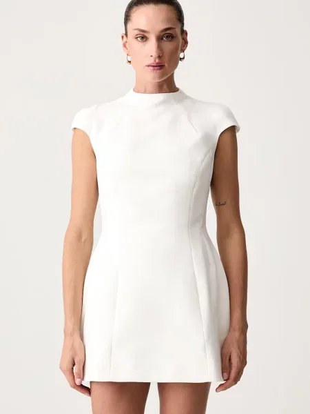 Bardot rochie evazată ELSON alb