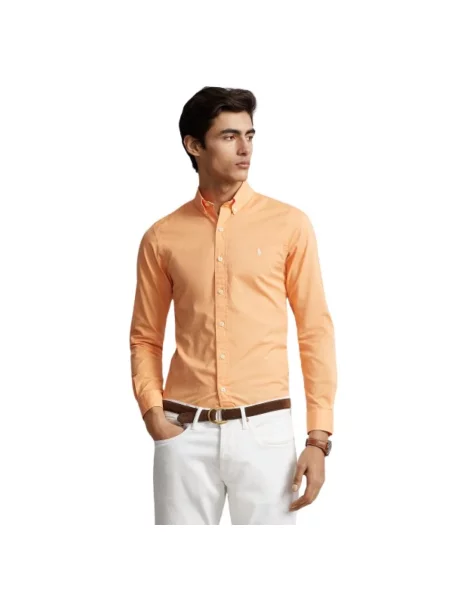 Koszula Polo Ralph Lauren z twillu pomarańczowa