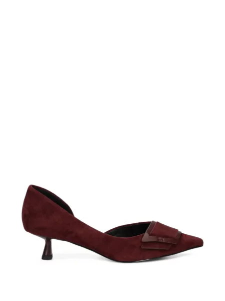 Pantofi cu toc Bibi Lou din piele de căprioară roșu