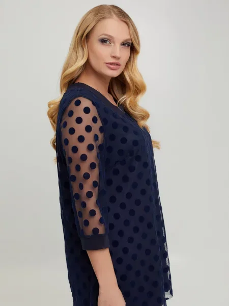 Блуза All Posa синій