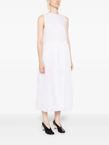 Rochie Jil Sander plisată de costum alb