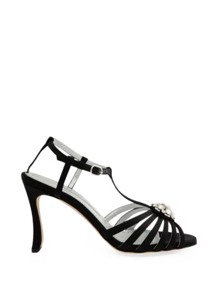 Sandale Manolo Blahnik din satin negru