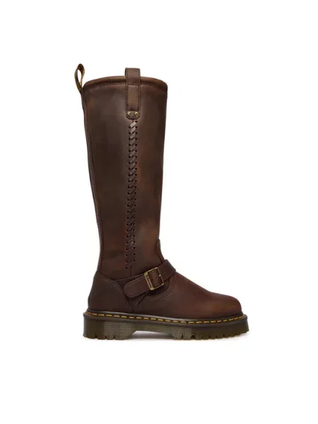Dr. Martens Cizme ANISTONE KNEE HIGH CRAZY HORSE maro
