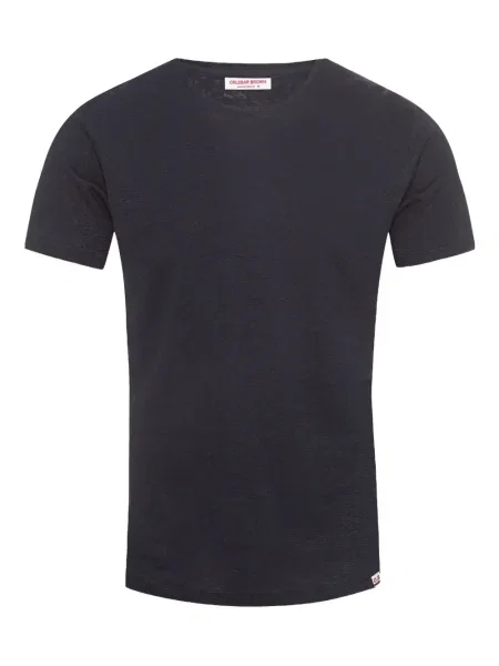 Tricou Orlebar Brown cu decolteu rotund albastru