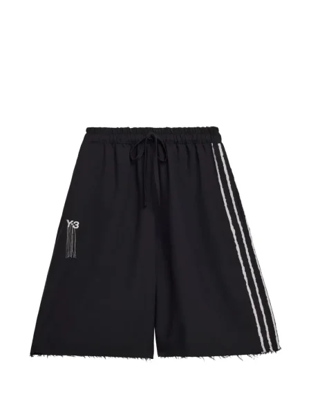 Pantaloni scurți Y-3 cu dungi negru