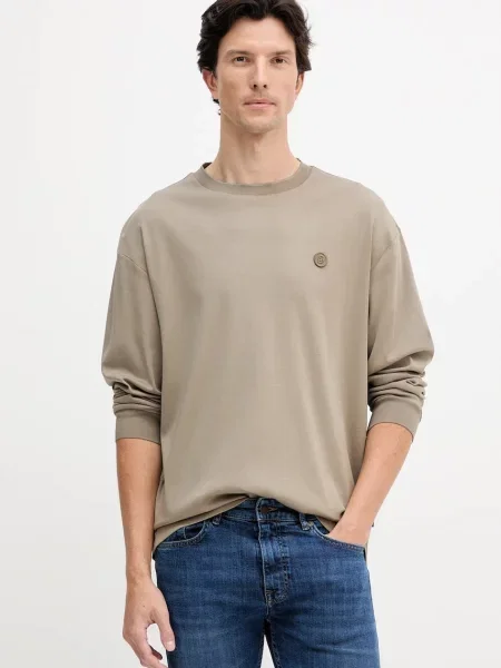 Majica z dolgimi rokavi BOSS C-Tubby zelena