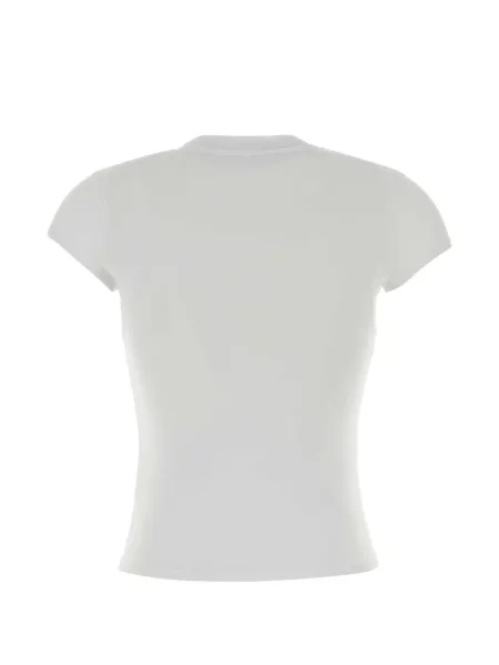 Scurt tricou Alexander Wang cu imagine alb