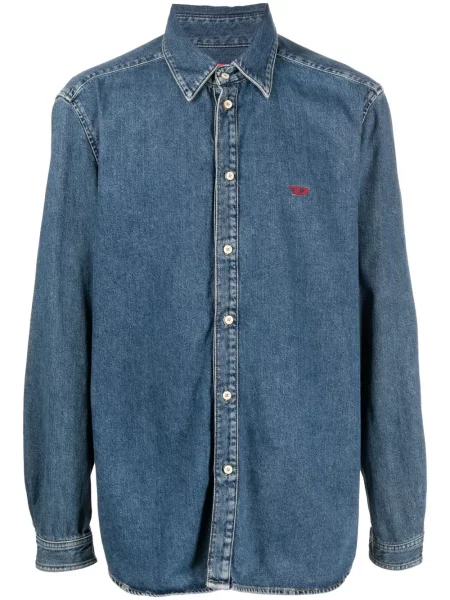 Риза Diesel бродирана синьо