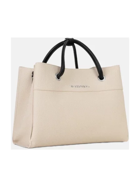 Lniana torebka crossbody Valentino Bags beżowa