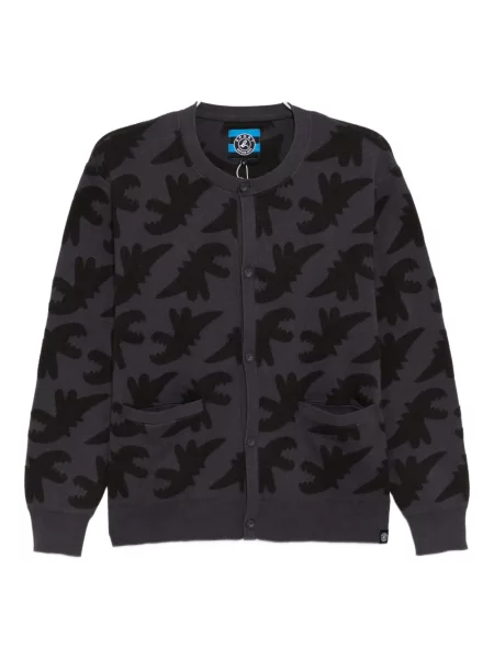 Cardigan Sport B. By Agnès B. cu broderie gri