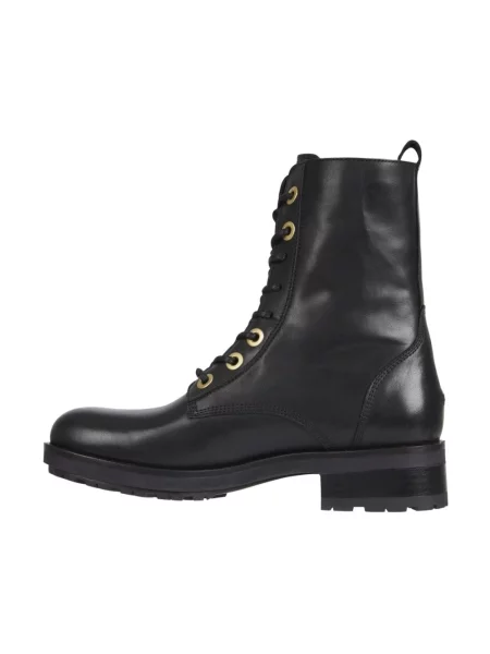 Botki Tommy Hilfiger skórzane czarne