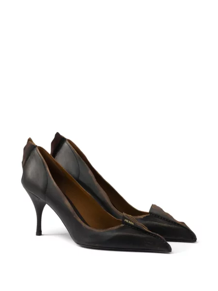 Pantofi cu toc Prada din piele negru