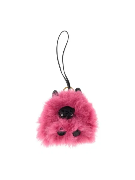 Futro Mcm skórzane różowe