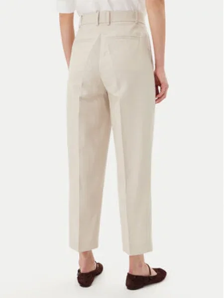 Tommy Hilfiger Medžiaginės kelnės Tapered Fit smėlio