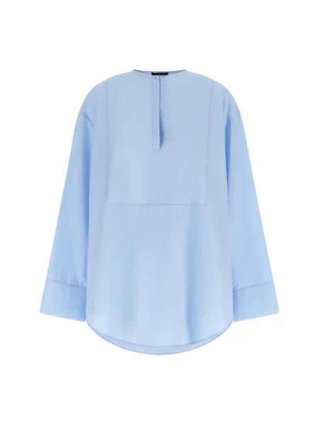 Bluzka Fabiana Filippi popelinowa niebieska