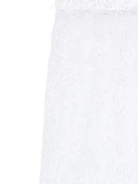 Spódnica midi Almaz z cekinami do kolan biała