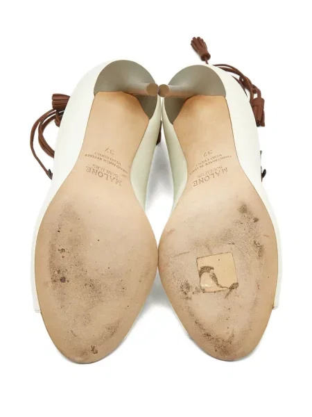 Кожени полуотворени обувки Malone Souliers с връзки