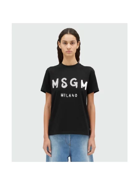 Koszulka Msgm z krótkim rękawem czarna
