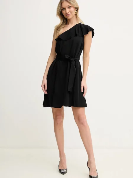 Armani Exchange sukienka mini rozkloszowana czarny