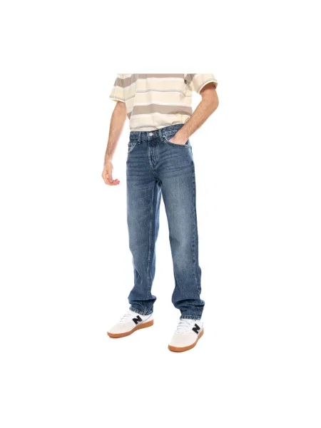 Jeansy o kroju straight leg z 5 model ‘EDGE’ Only & Sons niebieskie