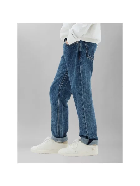 Džínsy s rovným strihom Calvin Klein Jeans modrá