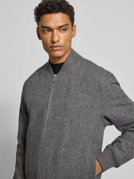 Bomberka o kroju regular fit z mieszanki wełny model ‘JENS’ Selected Homme