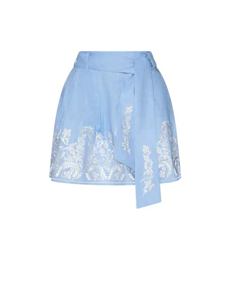 Haftowana spódnica Silvian Heach niebieska