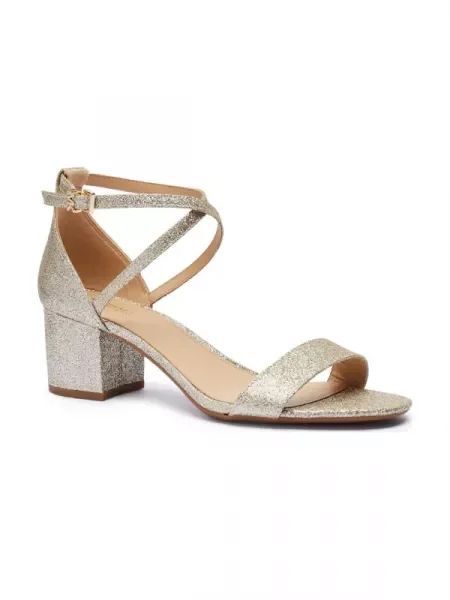 Michael Kors De piele sandale cu gros SERENA auriu