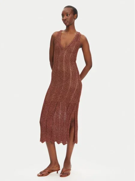 TWINSET Rochie tricotată maro