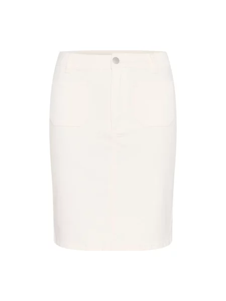 Spódnica Kaffe elegancka z twillu biała