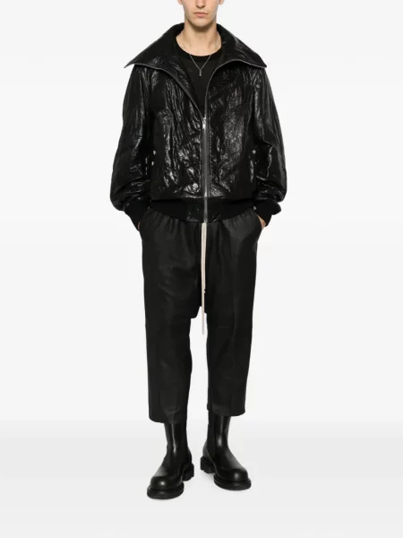 Decupat pantaloni Rick Owens cu cordon negru