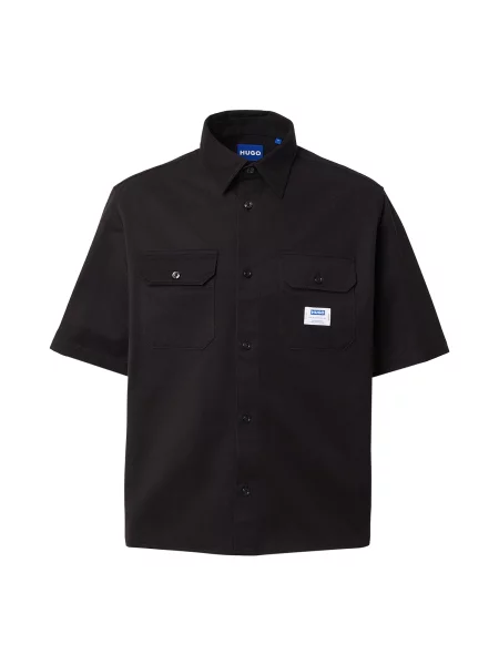 HUGO Cămașă Ekyno negru alb