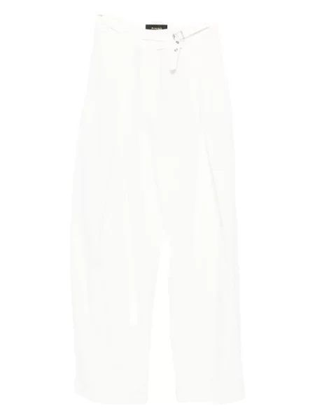 Pantaloni Pinko plisate alb