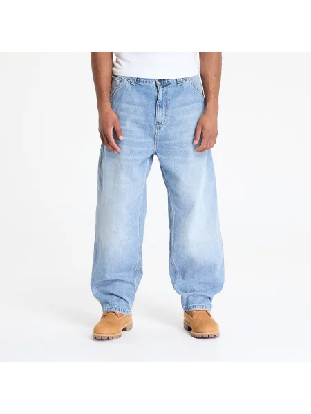Szerokie jeansy Carhartt Wip niebieskie