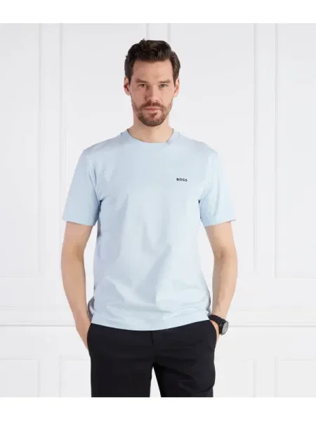 BOSS GREEN Tricou Tee | stretch albastru