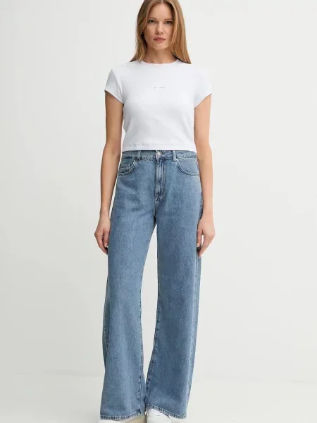 Calvin Klein Jeans kratka majica vijolična