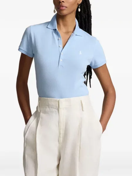 Δερμάτινο polo Polo Ralph Lauren με αυτόγραφο λευκό