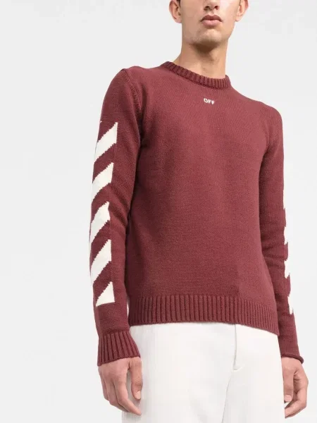 Πουλόβερ Off-white λαιμό σέσουλα λευκό