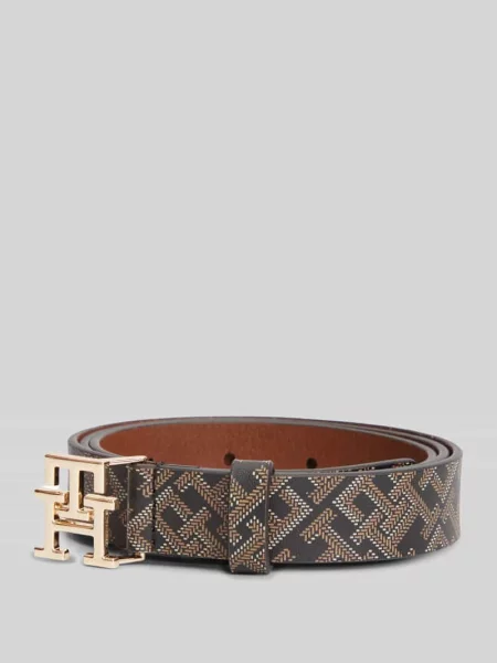 Pasek z naturalnej skóry bydlęcej Tommy Hilfiger czarny