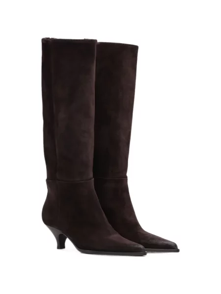 Botine Notabene din piele de căprioară maro