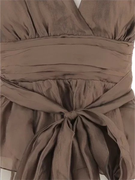 Top The Garment cu funde maro