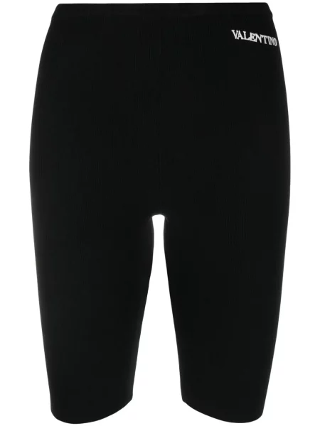 Haftowane kolarstwo spodenki sportowe Valentino Garavani czarne