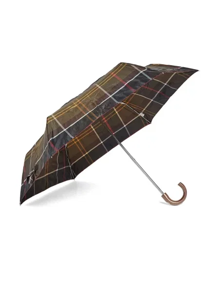 Parasol Barbour w kratę klasyczny biały
