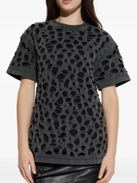 Tricou Avavav zdrențuiți scurt gri