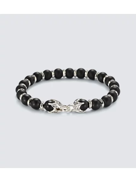 Brăţară David Yurman cu mărgele negru